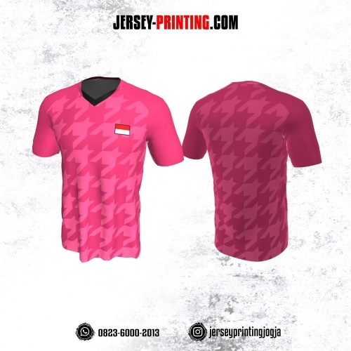Jersey Badminton Pink Motif Seamless