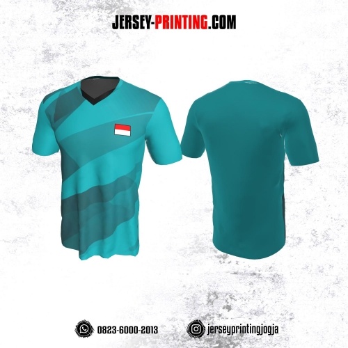 Jersey Badminton Tosca Corak Abu-abu