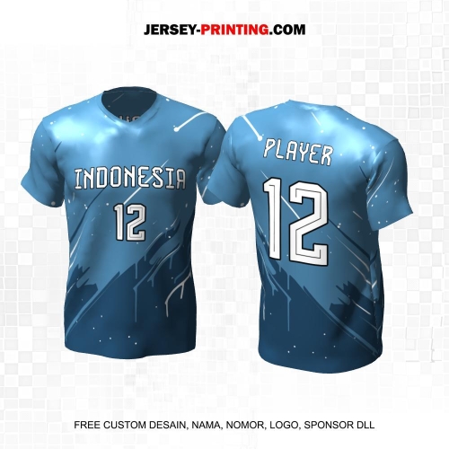 Jersey Basket Biru Motif Abstrak 173