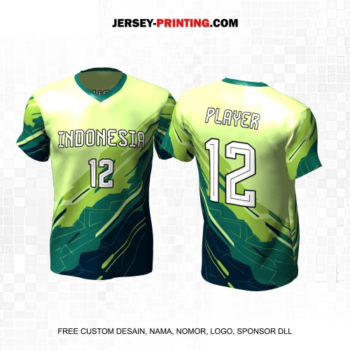 Jersey Basket Hijau Motif Abstrak 185