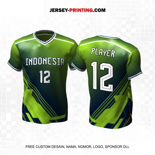 Jersey Basket Hijau Navy Motif Abstrak 194