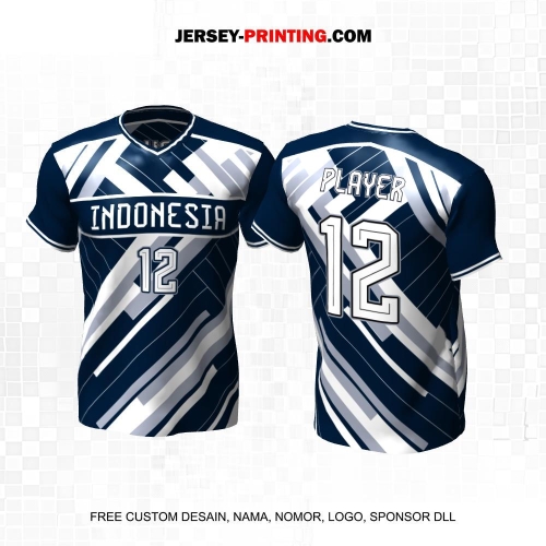 Jersey Basket Navy Abu Putih Motif Abstrak 166
