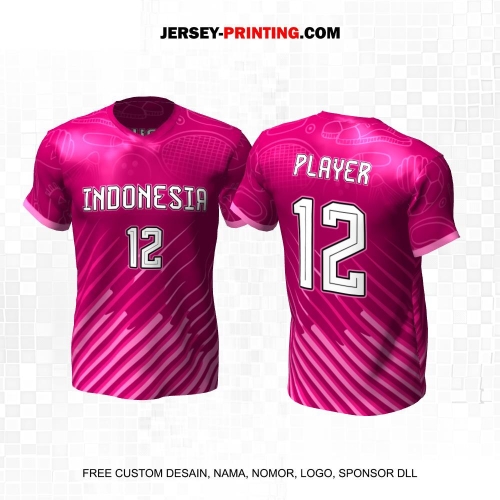 Jersey Basket Pink Motif Abstrak 163
