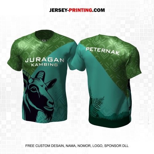 Jersey Farm Peternak Hijau Motif Rumput Kambing 01