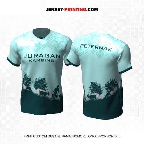Jersey Farm Peternakan Hijau Tosca Motif Rumput Kambing 02