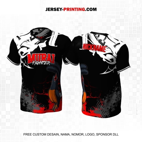 Jersey Farm Peternakan Burung Murai Kicau Hitam Abu Putih Merah Motif Abstrak 78