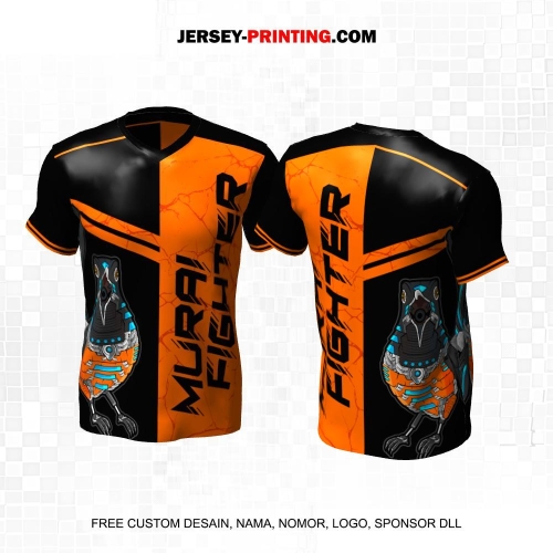 Jersey Farm Peternakan Burung Murai Kicau Hitam Orange Motif Abstrak 76