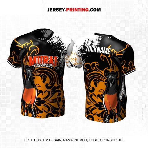 Jersey Farm Peternakan Burung Murai Kicau Hitam Putih Orange Motif Abstrak Ornamen 61