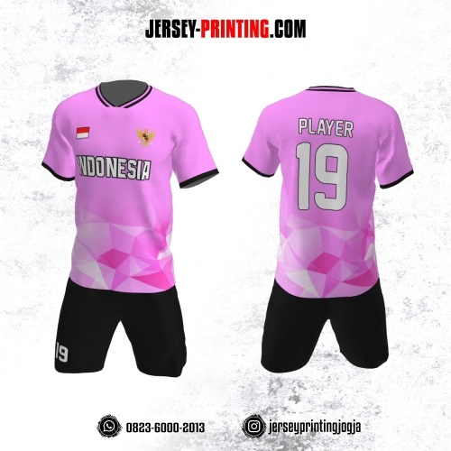 Jersey Futsal Corak Pink