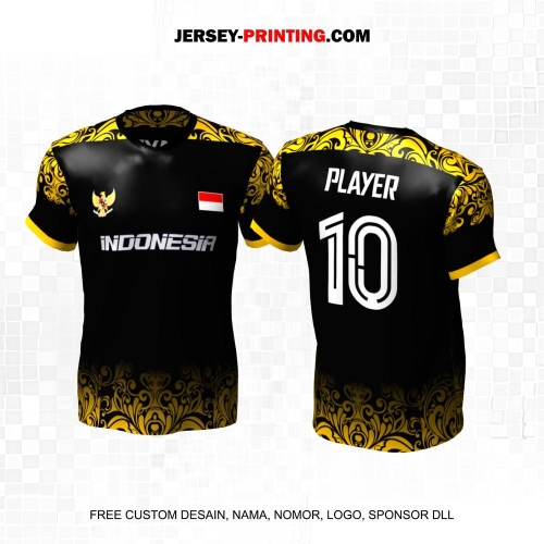 Jersey Futsal Hitam Motif Batik 54