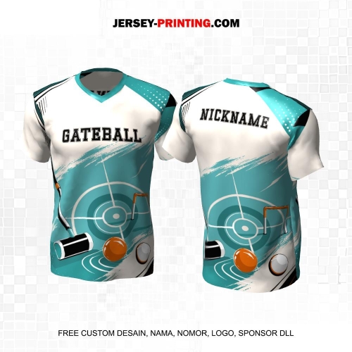 Jersey Gateball Sport Krem Tosca Motif Abstrak 03