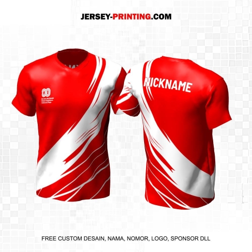 Jersey HUT RI 80 Kemerdekaan Indonesia 17 Agustus Merah Putih Motif Abstrak 189