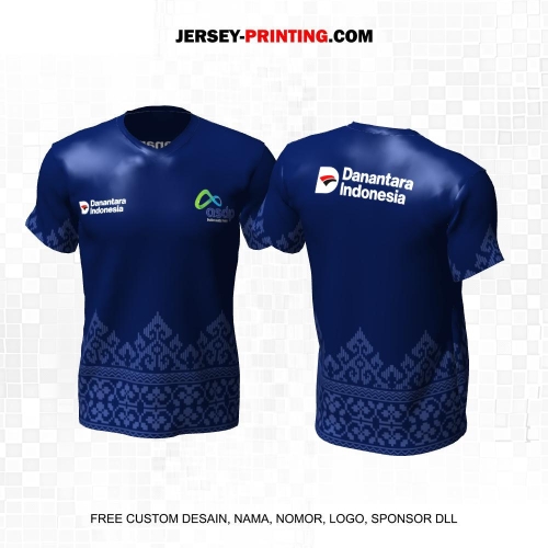 Jersey Instansi Danantara Indonesia ASDP BUMN Biru Motif Batik 13