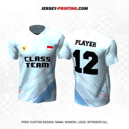 Jersey Kelas Biru Abu Motif Abstrak 100