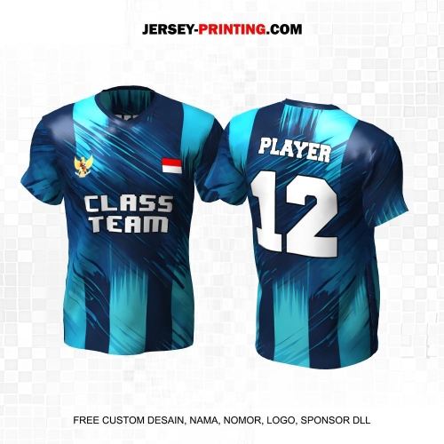 Jersey Kelas Biru Motif Abstrak 188