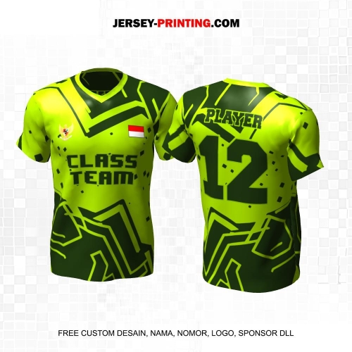 Jersey Kelas Hijau Motif Abstrak 109