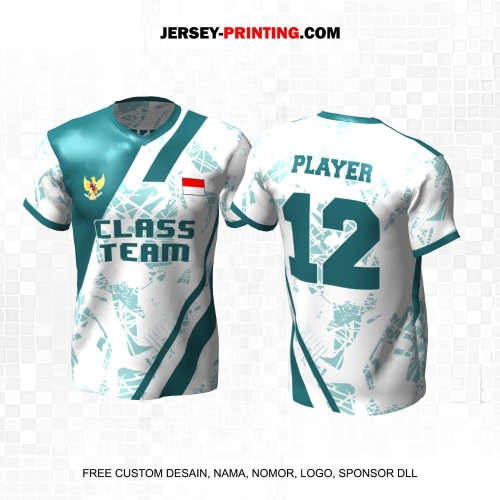 Jersey Kelas Putih Tosca Motif Abstrak 183