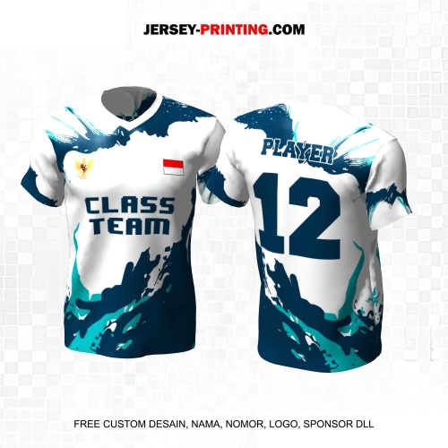 Jersey Kelas Putih Tosca Motif Abstrak Splash 95