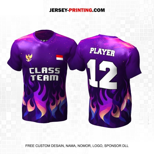 Jersey Kelas Ungu Motif Api 185