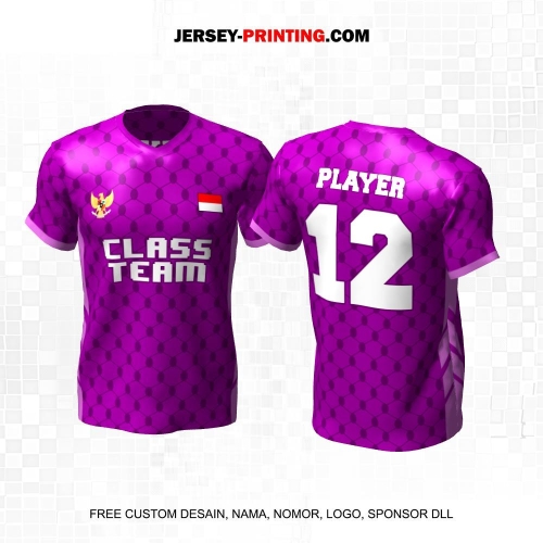 Jersey Kelas Ungu Motif Geometris 25