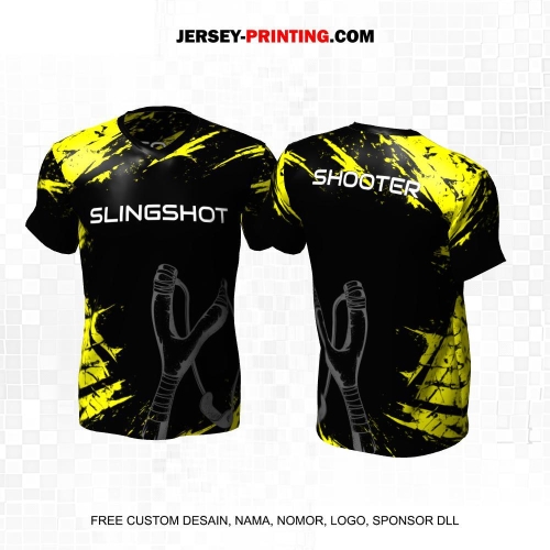 Jersey Ketapel Slingshot Plintheng Hitam Kuning Motif Abstrak 04