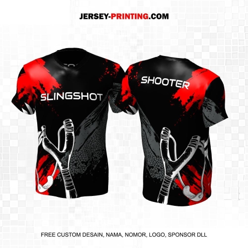 Jersey Ketapel Slingshot Plintheng Hitam Merah Abu Motif Abstrak 01