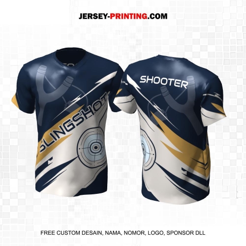 Jersey Ketapel Slingshot Plintheng Navy Krem Gold Motif Abstrak 03