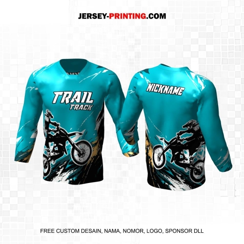 Jersey Motor Trail Motocross Tosca Hitam Putih Motif Abstrak 44