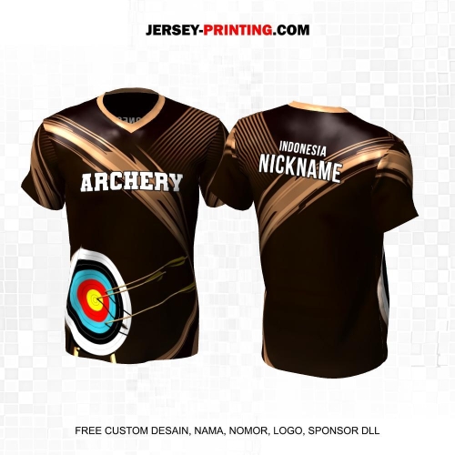 Jersey Panahan Coklat Krem Motif Abstrak 181