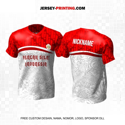 Jersey Pencak Silat Merah Putih Motif Garuda Batik Parang 417