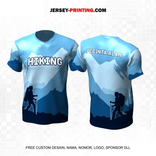 Jersey Pendaki Biru Motif Gunung 106