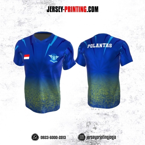 Jersey Polisi Polri Navy Hijau Motif Polkadot