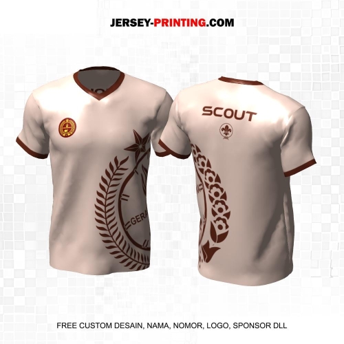 Jersey Pramuka Coklat Motif Logo Scout 17