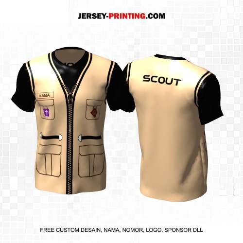 Jersey Pramuka Coklat Motif Seragam Rompi 15