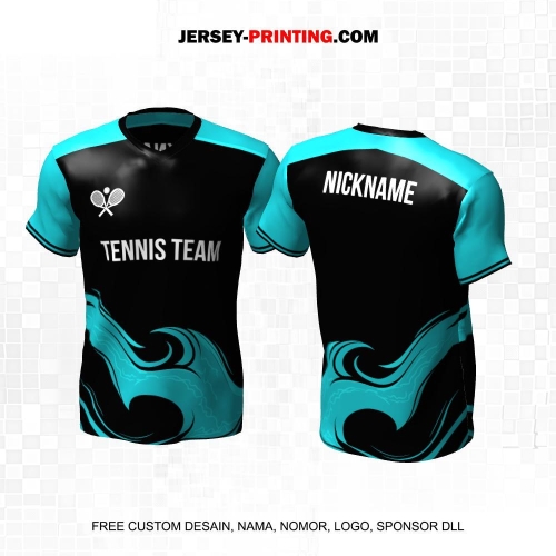 Jersey Tenis Hitam Tosca Motif Gelombang 77