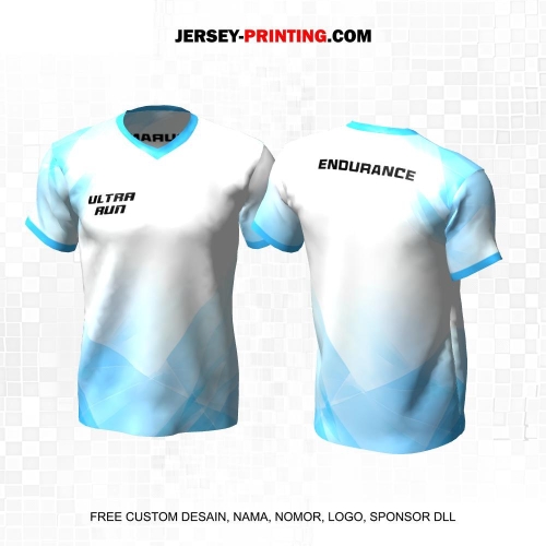 Jersey Trail Run Lintas Alam Cross Country Gradasi Biru Putih 56