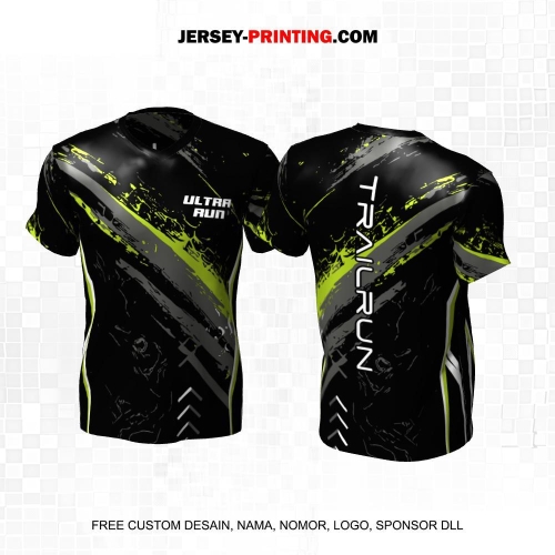 Jersey Trail Run Lintas Alam Cross Country Hitam Abu Hijau Motif Abstrak 20