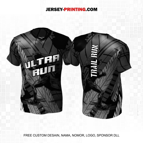 Jersey Trail Run Lintas Alam Cross Country Hitam Abu Motif Abstrak 06