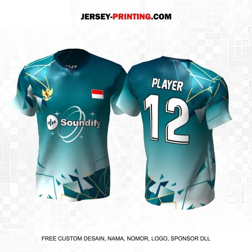 Jersey Volly Tosca Putih Motif Abstrak 473